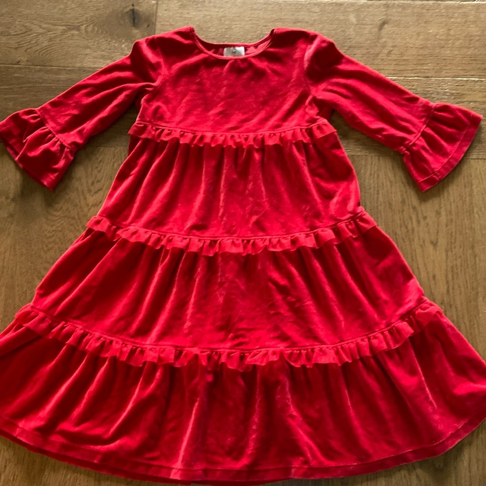 Hanna Andersson Girl’s Love 2 Twirl Velour Dress
